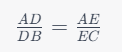 formula teorema de tales