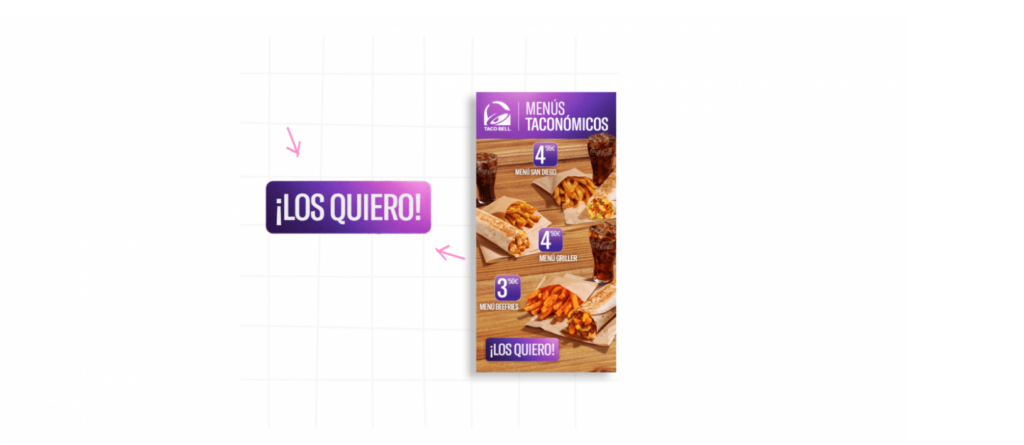 diseño de publicidad de Taco Bell